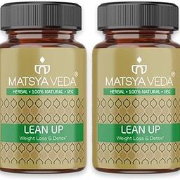 MatsyaVeda Herbals: Lean Up | Supports Natural Weight Management & Detoxification | 20+ Ayurvedic Ingredients | (Pack of 2, 120)-image-3
