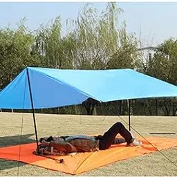 Portable Camping Awning Canopy Sun Shade Tent Tarp Rain Shelter M Orange-image-73