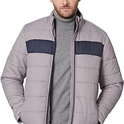 Men's Quilted Bomber Jacket (Previously House & Shields) Grey & Navy S - Polyester, Standard Length, S-picture-53