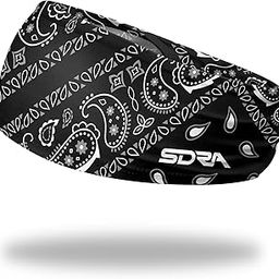 Suddora Paisley Print Bandana Headband, Multi-sport Boho Style Bandana, Non-slip Fabric, Unisex Head Accessory for Bikers, Black, 1 Count (Pack of 1)-image-71