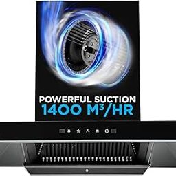 Midea 75 cm 1400 m3/hr Filter-less, Autoclean, Motion Sensor, T Shape kitchen Chimney with 2 Yrs Product and 10 Yrs Motor Warranty, Free Installation Kit (Falcon Auto Clean), Black-image-39