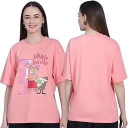 Pure Cotton Oversized Baggy Fit Drop Shoulder Latest Aesthetic & Cool Graphic Printed Half Sleeve Tshirt for Women || Trendy Tees || Casual Loose Korean T-Shirt-8