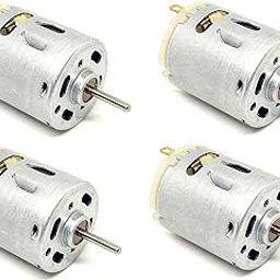 INVENTO 4Pcs 6V - 12V DC Motor Hobby Motor 27mm x 33mm 10000RPM For RC Toys Cars DIY Hobby Science Projects-36