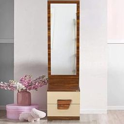 illfordd furniture Dressing Table in Walnut and Frosty White Finish-image-47