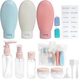 Vaijnath 11 Pcs Travel Bottle Kit for Toiletries, Leak Proof travel Size Bottles, Travel Containers with Bag Refillable, Empty Travel Bottles Set for Lotion Shampoo Conditioner Liquid, BPA Free-image-94