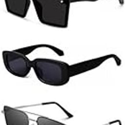 Unisex combo offer pack of 5 shades Unisex Fashion Sunglasses Set, 5 Pairs, Metal Frame, Black and Silver - Combo5-009-image-62