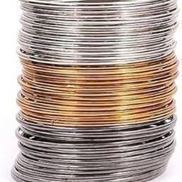 Metal Bangles Ethnic Antique Look Gold Plated Traditional Oxidised Plain Bangles Set (Set of 36pc) Jewelry for Women and Girls Multi Color-image-13