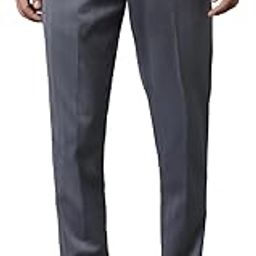 Men's Comfy Tapered Fit Textured Extra Stretch with Easy to Care Casual Trousers-image-12