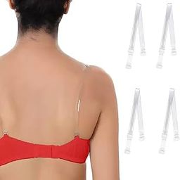 Women's Transparent Plastic Detachable Transparent Straps Bra Strap Plastic Metal FreeSize Pack of 2-image-89