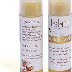 Ishti | Propolis Balm, Unrefined Beeswax, Coconut Oil, Bee Propolis Extract, Sweet Almond Oil, Lanolin, Vitamin E Oil, Bee Pollen, Essential Oils, 5gm-image-25