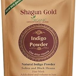 SHAGUN GOLD Organic Indigo Powder for Hair Growth and Hair Colouring for Black Hair Color (100gm, New Pack)-image-58