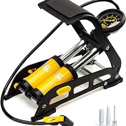 MEETLOCKS Bike Foot Pump,160PSI Aluminum Body Bike Floor Air Pump with Accurate Pressure Gauge Smart Valve Head for Presta,Schrader & Deutschland Valve-image-7