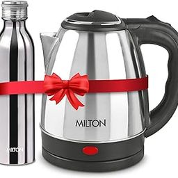 Milton Combo Set Go Electro Stainless Steel Kettle, 1.5 Litres, Silver and Glitz 1000 Stainless Steel Water Bottle, 1000 ml, Silver | Office | Home | Kitchen | Travel Water Bottle-picture-11