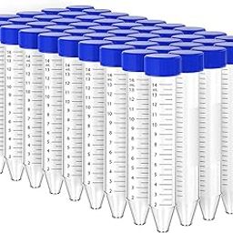 Clear & Sure Non- Sterilized 15ml Graduated Centrifuge Tube, Polyproplyene, Conical Bottom,Leak Proof Tubes Pack of 25-25