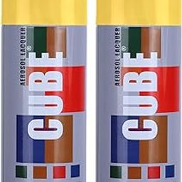 Cube Gold Spray Paint | 2 X 400 mL | for Metal, Plastic, Wood, Car & Bike | Fast Drying, Brilliant Finish, No CFCs, Interior & Exterior Use-image-69