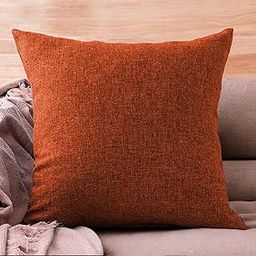 CASA-NEST Jute Cushion Cover 24x24 (Pack of 2) (Orange) JUTEREV24-24