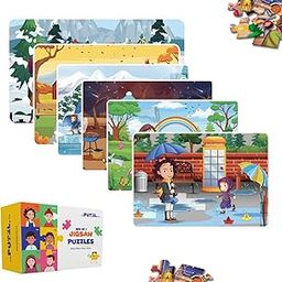 The Puzzl Co – Set of 6 Seasons Jigsaw Puzzles for Kids Age 4+ Years | Spring, Autumn, Summer, Snow, Winter & Monsoon | 16 Pieces Each | Educational & Fun Puzzle Game | Unique Gift-14