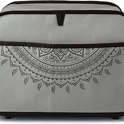 kwmobile Cover Compatible with 2 Slice Toaster - Cover for Toaster - Indian Sun Grey-picture-12
