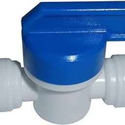 YZMSZ Food-Grade Quick Connector Push-In Tube Fitting,1/4"O.D. Equal Tube Shut off Ball Valve for Reverse Osmosis Water Filter Purifier (Pack of 5)-picture-2