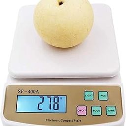 JASKIN Kitchen Scale Multipurpose Portable Electronic Digital Weighing Scale | Weight Machine With Back light LCD Display | White |10 kg-0