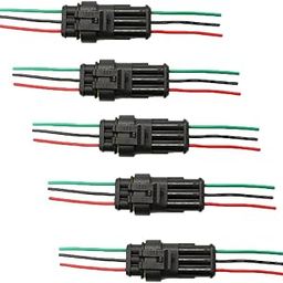 ATORSE® 3 Pin Way Car Waterproof Electrical Connector Plug with Wire Awg Marine Pack of 5|Parts & Accessories | Car & Truck Parts | Charging & Starting Systems | Battery Cables & Connectors-8