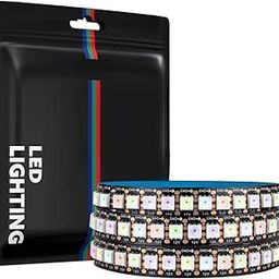 WS2812 LED Strip, 1m, 144 LEDs/m, 5V, Individually Addressable, Cuttable,10mm, Non-Waterproof, Indoor Use, High-Density Dream Color, Easy Install with Adhesive, (WS2812-144LED/METER, 1 Meter)-10