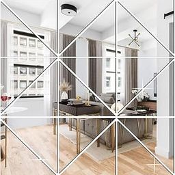 WallDaddy Present Big Size Mirror Finish Acrylic Sticker (Made by Plastic) Pack of 18 Triangle for Decoration Purpose for Bedroom, Drawing Room, Kids Room, Walls, Door etc.-image-55