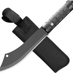HOME BUY Stainless Steel Kitchen Meat VEGETABLE cutting Knife for Chopping, Dicing and Mincing for Home Kitchen and Restaurant Black Carbon Steel pack of 1 (curved 0)-21