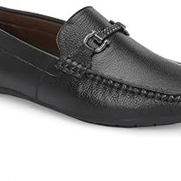 Men's Genuine Leather | Real Leather | Metal Buckle | Comfortable Memory Foam Footpad | Soft | Driving | Casual | Flexible | Official | Loafer Shoes for Men L09-image-61