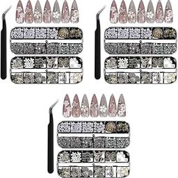 MAYCREATE® 3D Nail Charms Crystal Gems for Art Bow Flat Jewels Decorations Aurora Flowers Chains Stuff Decoration Design DIY Crafting 3PCS-14