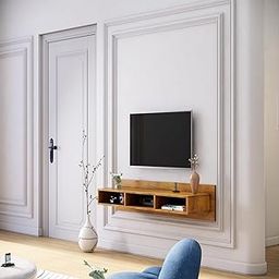 Bniture TV Unit for Living Room, Bedroom Unit Wall Mount with Storage, TV Console, TV Stand Ideal, TV Size Upto 65 inches (Giant Wood)-image-107