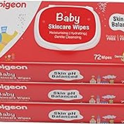 Pigeon Premium Baby wet Wipes 72 Sheets Skincare With Lid-Pack Of 3-image-58