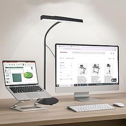 Isomars Overhead LED Lamp with Circular Base | 12 inches Light Bar | Flexible Gooseneck | 3 Color Mode | for Desktop,Bedroom,Office,Reading,Etc-image-7