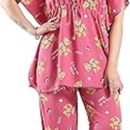 soulemo Women's Kaftan Rayon Night Suit (Full Pant) 2 Piece 1048-picture-26