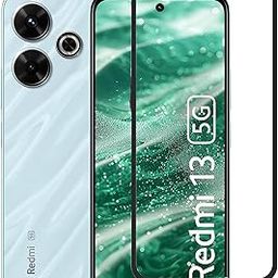 Tempered Glass Screen Protector Compatible For Redmi 13 5G Black Cellphone With Edge To Edge Coverage And Easy Installation Kit-3