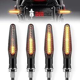 Grandbiker Original Waterproof Flexible Rubber 9 Led K.T.M Style Indicators SMD High Bright Universal for All Bikes Models Turn Signal Lights Motorcycle Amber, Set of 4 (Yellow)-1