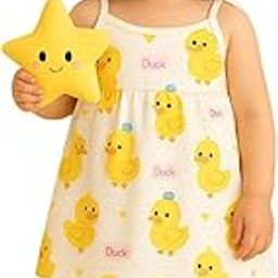 100% Cotton Newborn Baby Girls Dresses | Multi Cute Prints Sleeveless Muslin Frock with Tie-up Straps for Infants-image-43