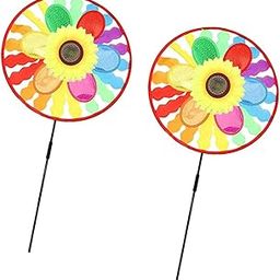 CALANDIS™ 2pcs Sunflower Rainbow Windmill Windsocks Whirligig Wheel Home Yard Decor | Other Outdoor Toys Structures | Outdoor Toys & Structures-31