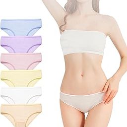 Disposable Underwear for Women Postpartum Pack of 5, Women's Disposable Cotton Panties for Travel, During Periods, Body Massage, Emergency Briefs Absorbs Moisture & Discharge Multicolour-24