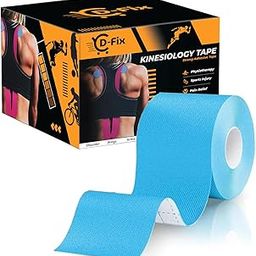 D-fix® Kinesiology Tape (5 m X 5 cm) Latex Free Breathable Athletic Sports Tape for Injury, Muscle Support, Pain Relief, Joint Support and Physiotherapy-Blue-picture-15
