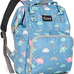 Mammy Stylish Babies Diaper Bag for Moms for Travel Multifunctional Diaper Bag Backpack for Mothers (Elephant Sky Blue)-image-83