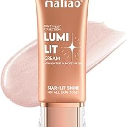 Maliao Lumi Lit Cream Highlighter - Moisturizing Glow Enhancer (ROSE TINT, MEDIUM)-51