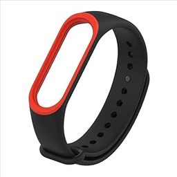 Iloft® Dual Color Stylish Replacement Silicone Accessories Strap Soft Bracelet Band for Xiaomi Mi Band 3 Wristband (Black Red)-13