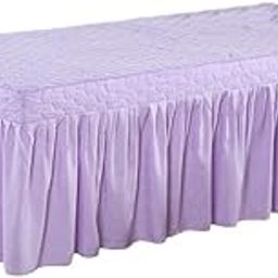 CALANDIS™ Massage Table Skirt Beauty Bed Cover Valance Sheet Light Purple | Bedding-image-28