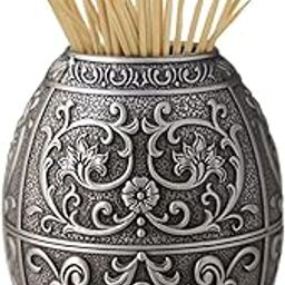 MERISH Toothpick Holder Jeweled Royal Vase Toothpick Holder for Medieval or Kitchen Table Decor Sculptures As Decorative Auto Toothpick Case Gifts-26