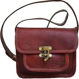 Genuine Leather Mini Cross Body/Mobile/Daily Essentials Sling Bag For Girls & Women Size-5X7 Inches, Brown-image-10