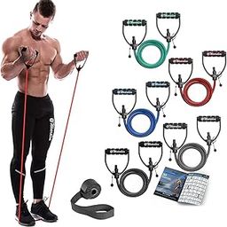 Wearslim® Professional Resistance Band Exercise Cord | Toning Tube Exerciser | with Comfort Handles | Office | Color : Assorted - 35 to 40 Lbs | 1 Year Warranty(Material: TPE)-picture-19