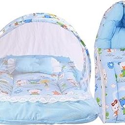 Kwitchy Baby Bed New Born Baby Bedding Set | Mattress | Sleeping Bags | Mosquito Net | Carry Nest | Cotton | Infants Beds | Products All | Gift Combo | Essentials (0-6 Months)-image-1