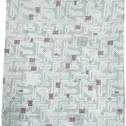 Unstitched Gulmore NX Cotton Print Shirt | Soft & Breathable Material | Ideal for Tailoring Formal & Casual Wear | Skin Friendly | Cotton for Gents (White with Pink)-image-64