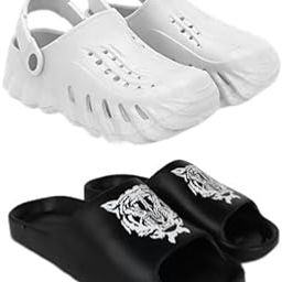 Combo Pack of 2 Slipper/Flip Flops/Slides/Clogs/Sandals for Men (Clog-200-M,Y-Ktstar)-image-41